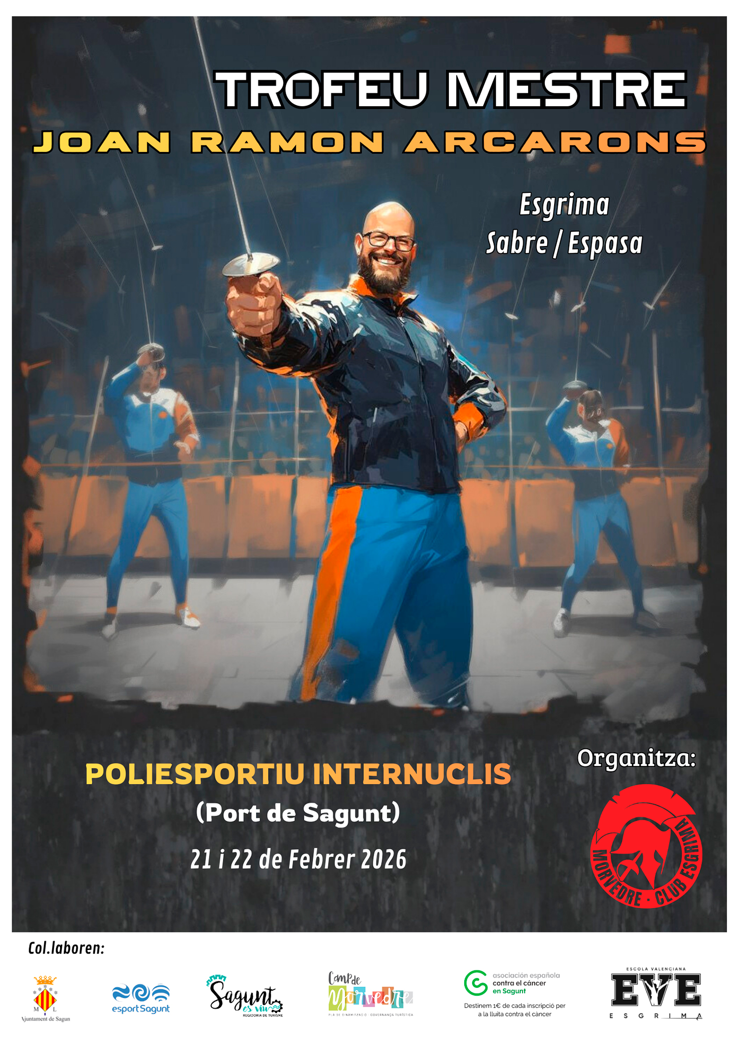 El Trofeu Mestre Joan Ramón Arcarons de esgrima se disputa este fin de semana en el pabellón del Polideportivo Municipal